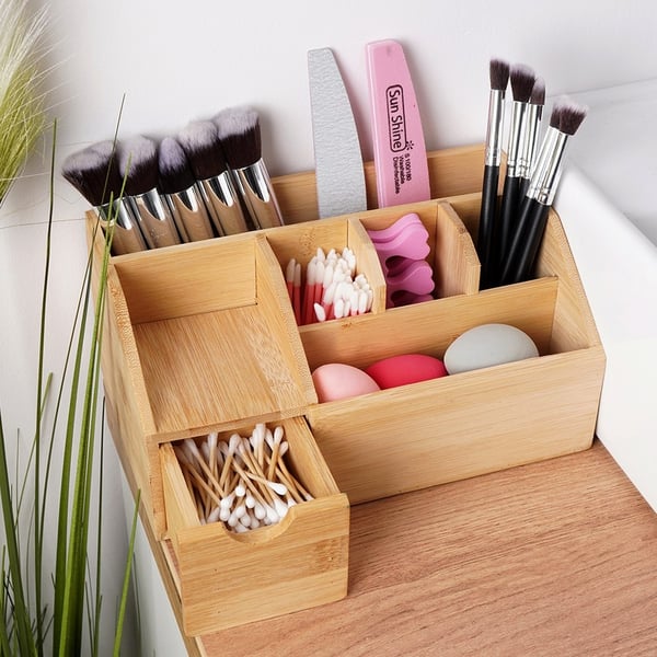 Bambus makeup-organisator 24x15x11 cm