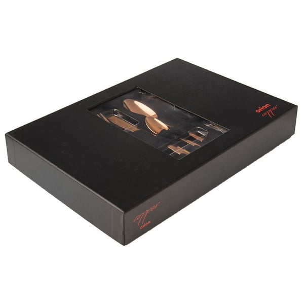 Bestickset i stål och koppar för 6 personer 24 delar