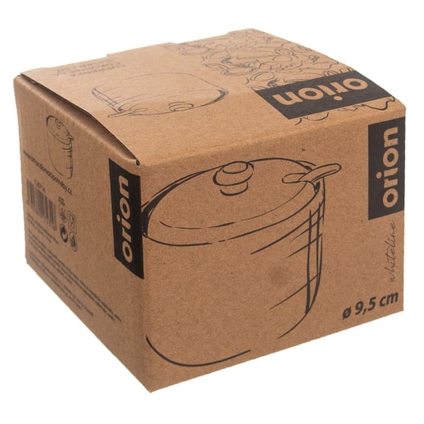 Valkoinen posliini sokerikulho WHITELINE 240 ml lusikalla