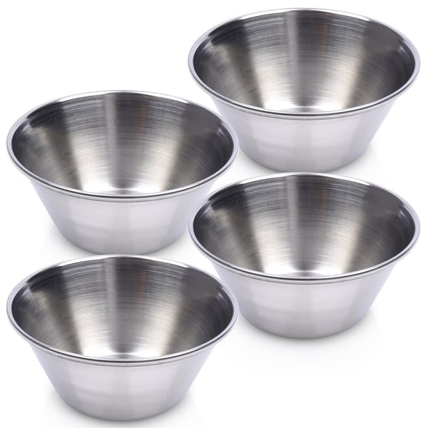 Stål dip-skål til sauce 6 cm, 40 ml 4 stk.