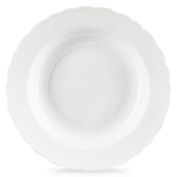 Dyb porcelæns tallerken MONA 24 cm, 350 ml