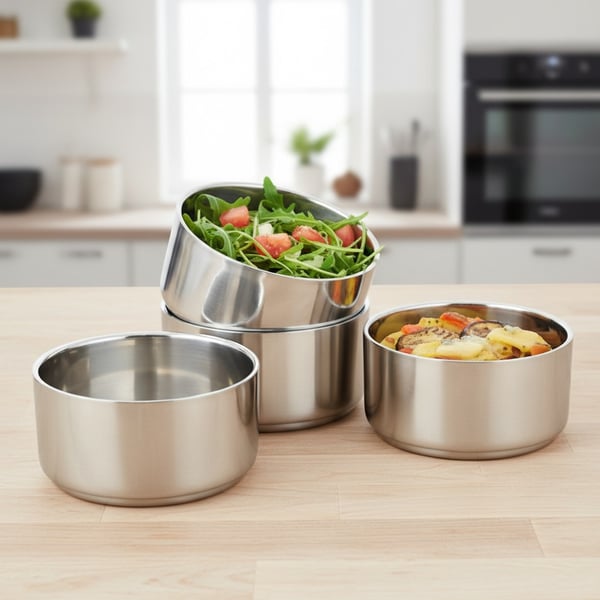 Termisk stål madkasse 4-niveaus 4x900 ml