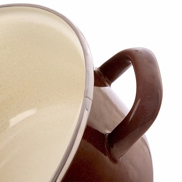 Emaljeret gryde brun 18 cm, 2 l
