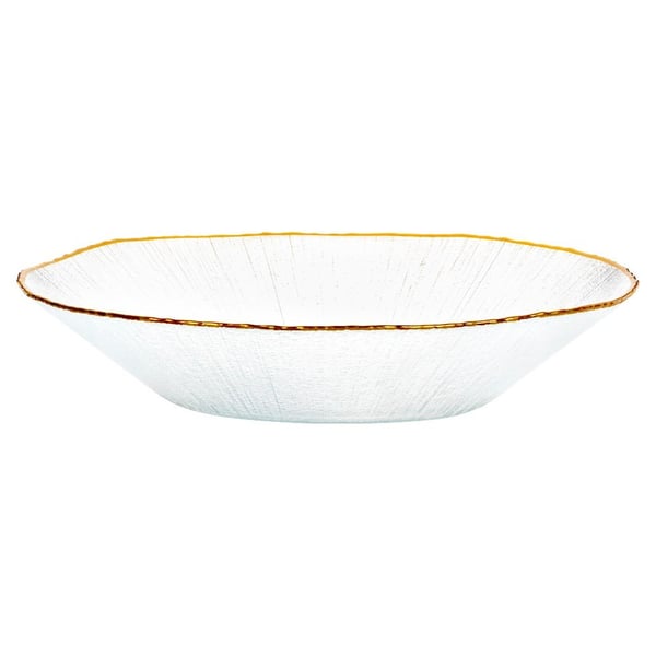 Salatskål i glas, guld, 29,5 cm, 1,6 l