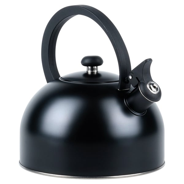 Visslingskittel, stål, svart, 3 l