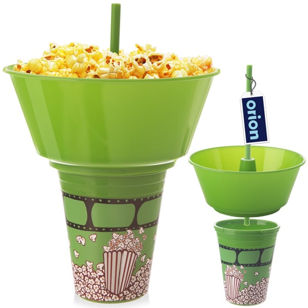 Grøn kop med skål til popcorn 500 ml