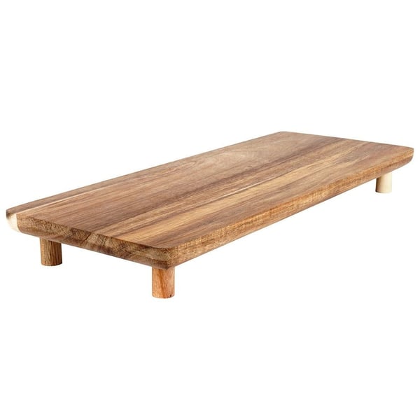 Serveringsbräda i trä på ben 36x14,5 cm