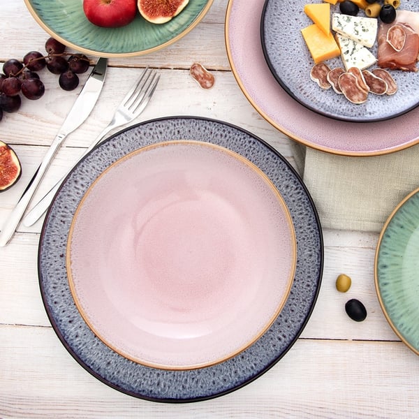 Spisetallerken flad keramisk lilla GLAZE 27 cm