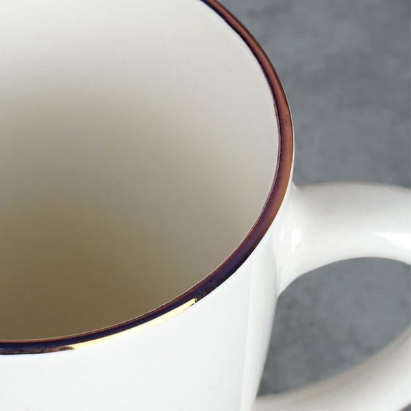 Hvid porcelænskrus 200 ml