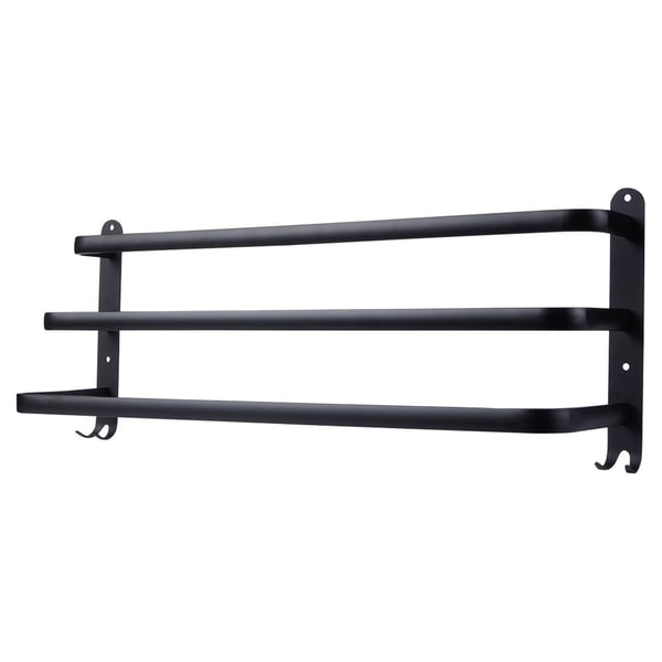 Aluminiums håndklædeholder sort 60 cm
