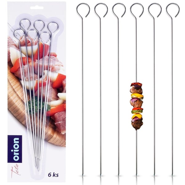 Stål spyd til shashlik 29 cm 6 stk.