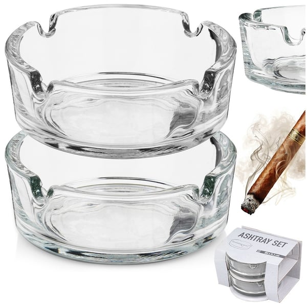 Glas askfat 8 cm 2 st