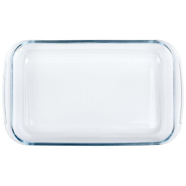 Varmebestandig glasfad 34,5x20,5x5 cm, 2,2 l