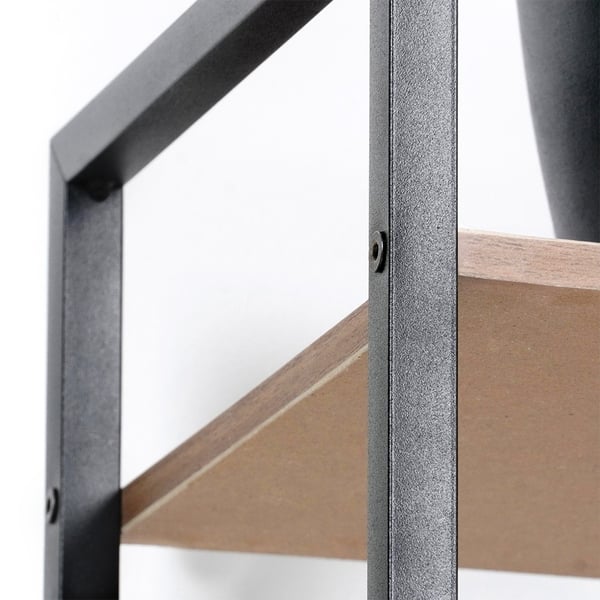 Sort metalhylde 29,5x23,5x106,5 cm