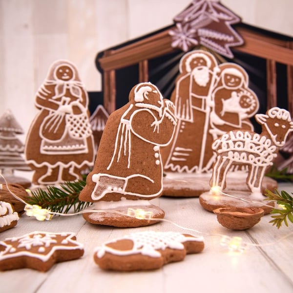 Stål julekageudstikkere 12 cm 7 stk.
