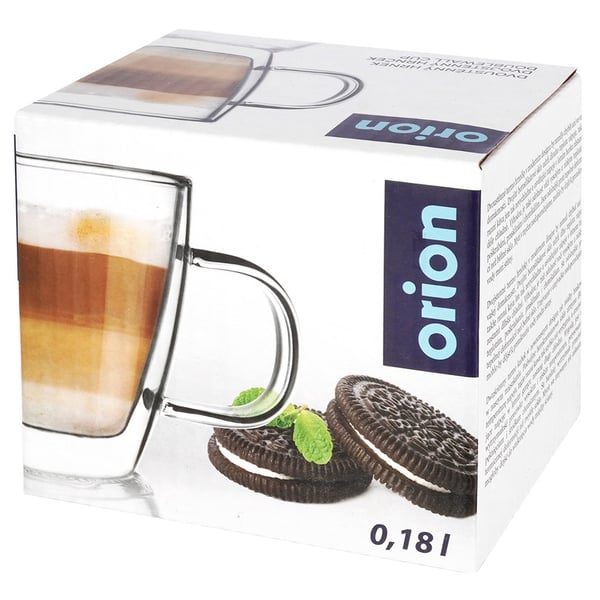 Termisk glas med dobbeltvæg til latte kaffe DOUBLE 180 ml