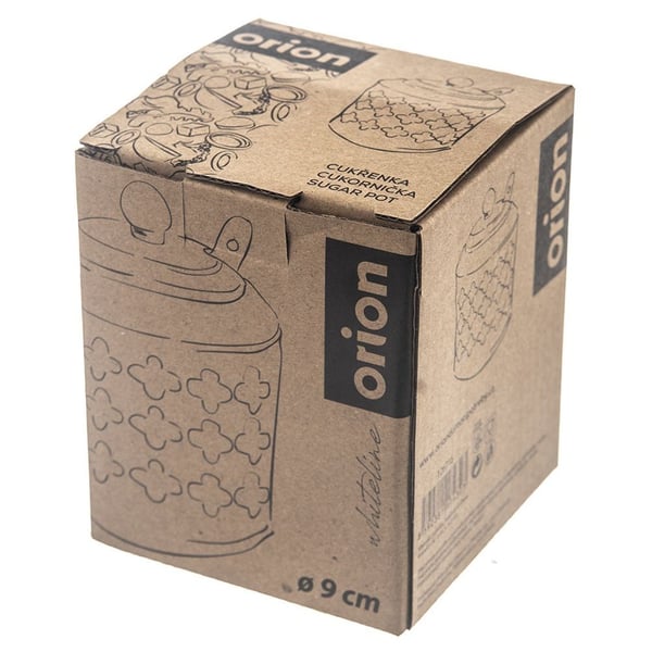 Hvid porcelæns sukkerskål med ske WHITELINE 350 ml