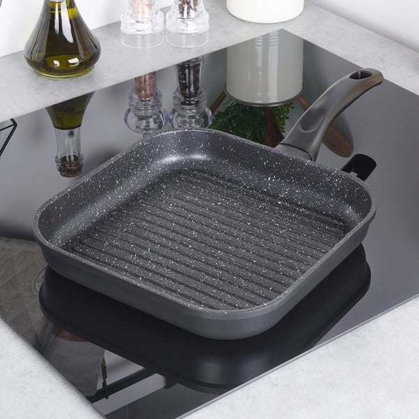 Grillpanna granit kvadratisk GRANDE 26x26 cm