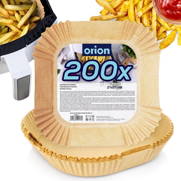 Öljytön Air Fryer -paperi neliö 21x21cm 200 kpl