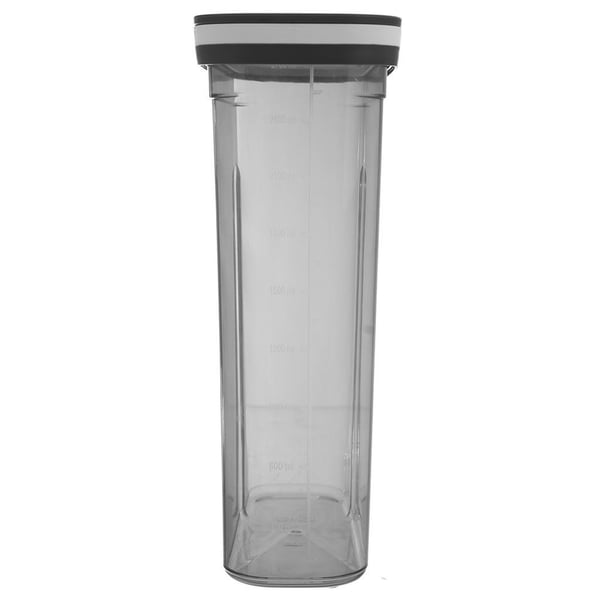 Grå beholder til bulkprodukter med dispenser 2,7 l