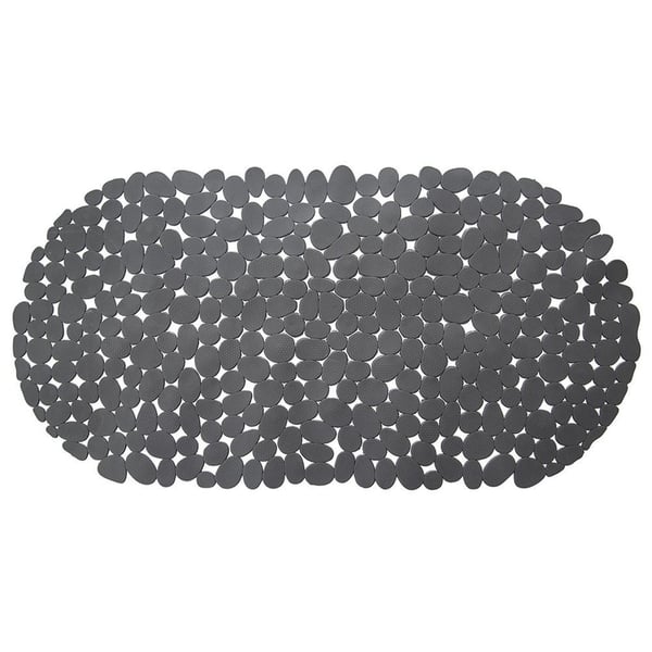 Skridsikker måtte til badekar grå 68x34 cm