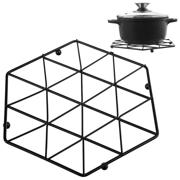 Metallinen musta kattilanalusta RADKA 22,5 cm