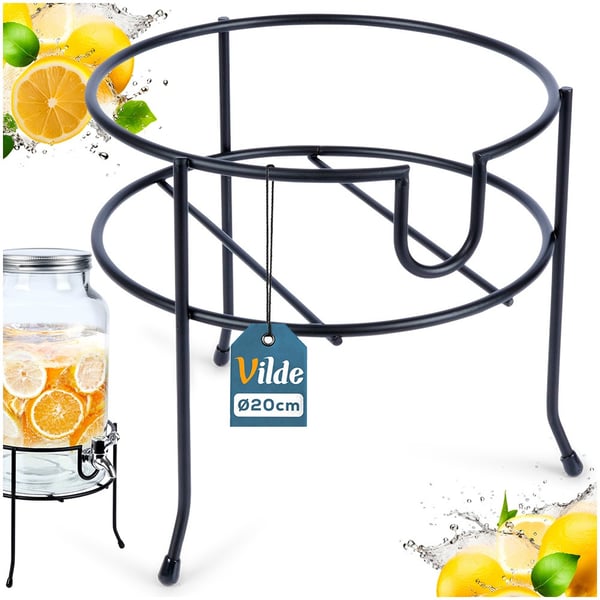 Metallinen musta purkiteline hanalla 20 cm