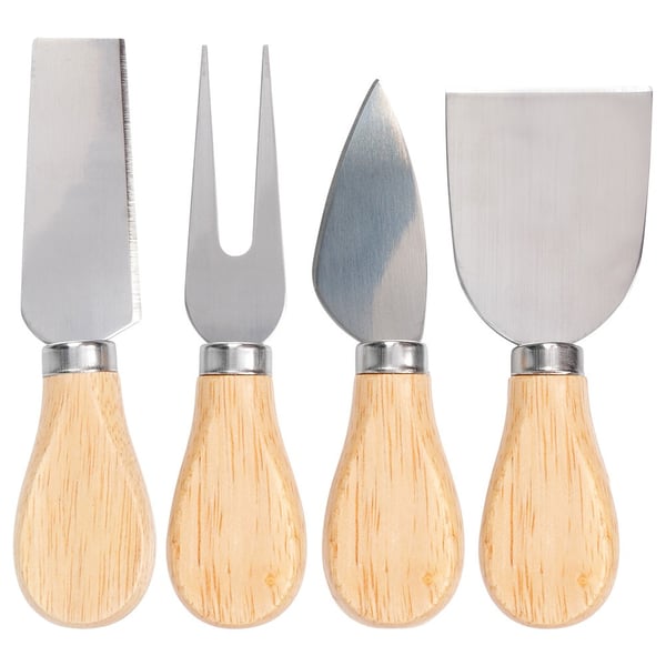 Bambus ostebrikke med knive 5 stk