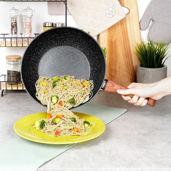 BLACK&WOOD granit wok-stegepande 28 cm