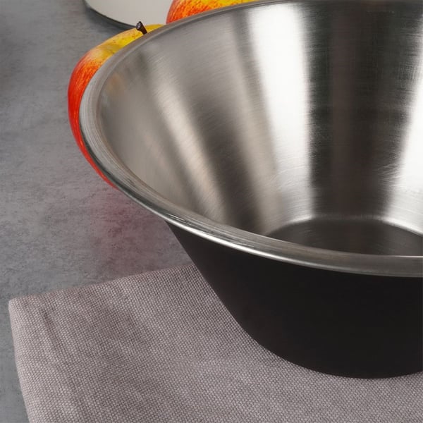 Køkkenskål i sort stål 22 cm, 2 l