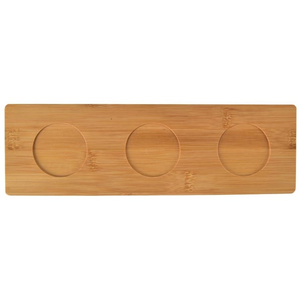 Snack-kupit lusikoilla posliiniset valkoiset tarjottimella WHITELINE 32 cm 7 kpl