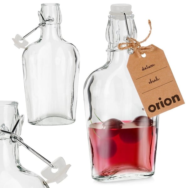Glasflaske med klips 180 ml