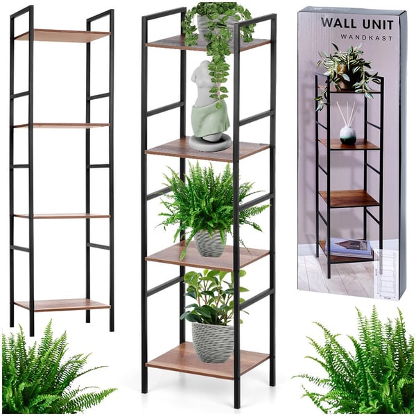 Sort metalhylde 29,5x23,5x106,5 cm