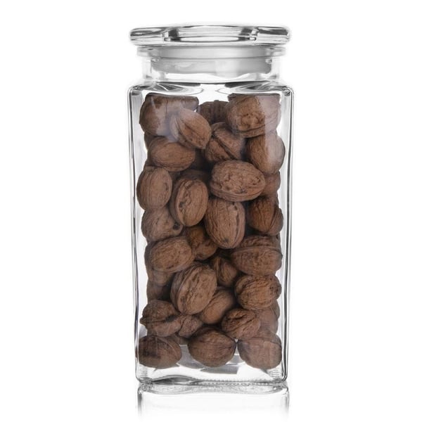Lasinen neliöruoka-astia 1,8 l