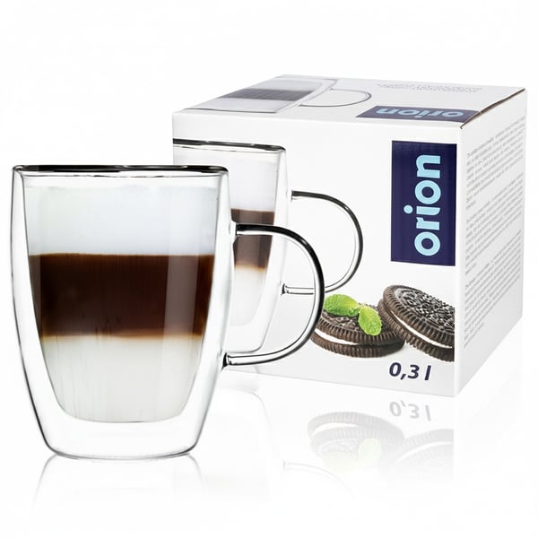 Dubbelväggig termoglas för latte DOUBLE 300 ml