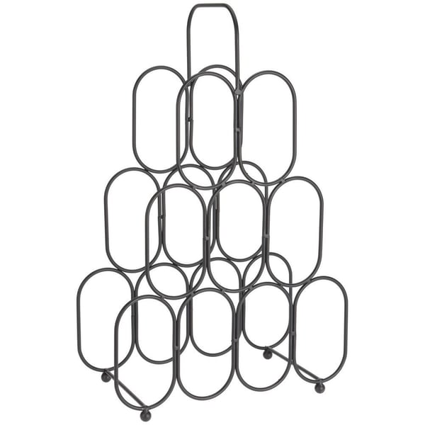 Vinreol metal sort 9 flasker 36x56 cm