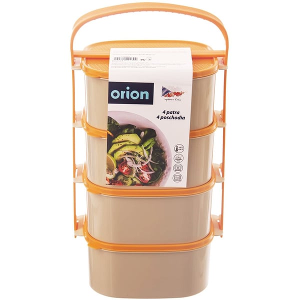 Plastikmadkasse med 4 lag, 4x1,15 l