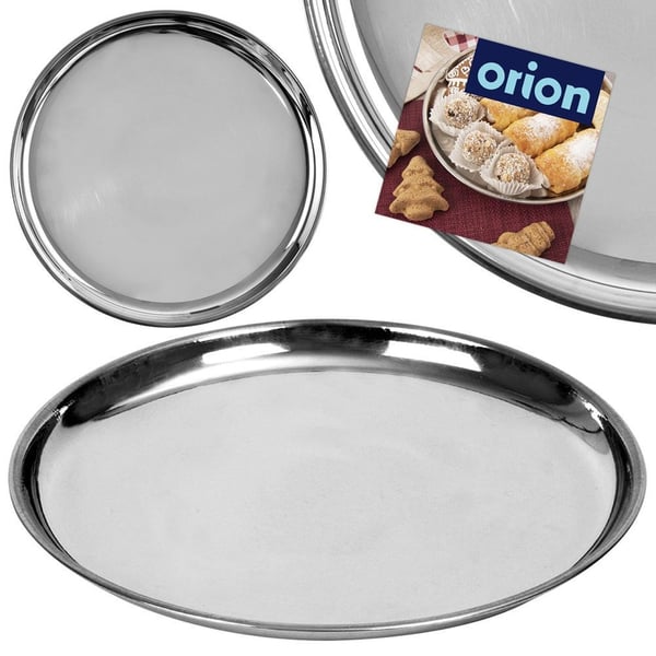 Teräksinen pyöreä tarjotin 28 cm