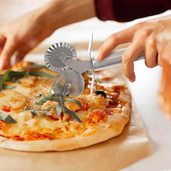 Dobbelt stål dejskærer til dej og pasta, 4 cm