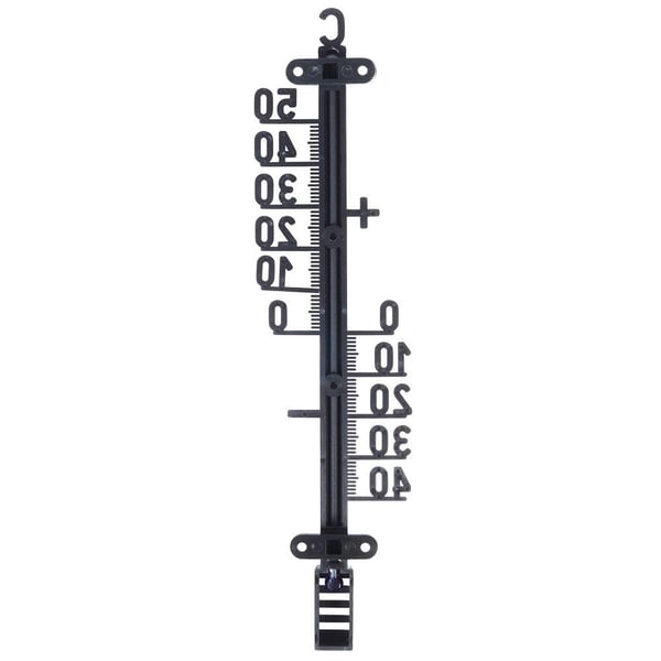 Svart utomhustermometer 25 cm
