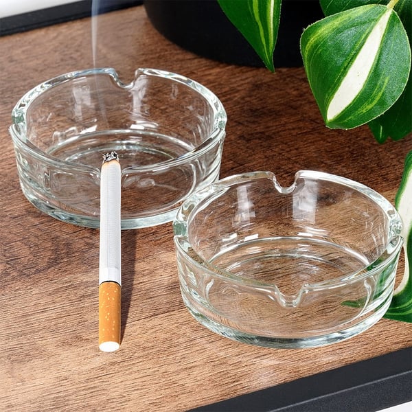 Glas askfat 8 cm 2 st
