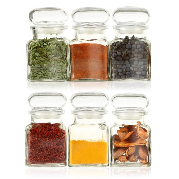 Glasburk för kryddor 120 ml 6 st