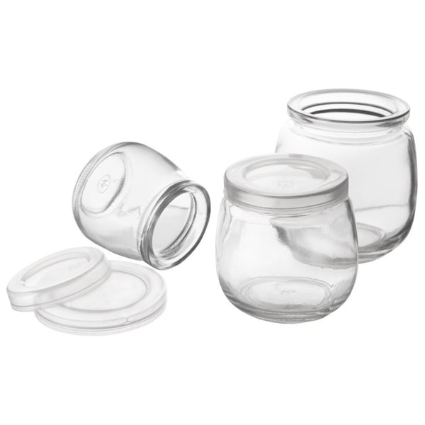 Jogurtti- ja jälkiruokapurkki kannella 200 ml 12 kpl.