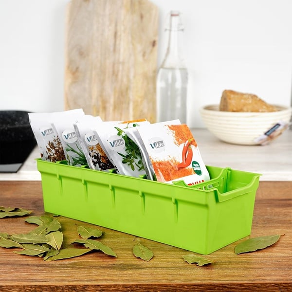 Organizer til krydderier grøn 30x13x8 cm