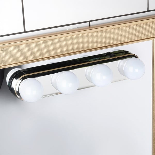 Lamper til spejl med sugekopper, 4 LED, 30,5 cm
