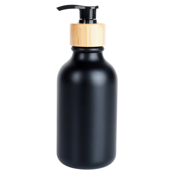 Flasker med pumpe dispenser sæt til shampoo, brusegel, sæbe, sort flydende sæbe 300 ml 5 stk.