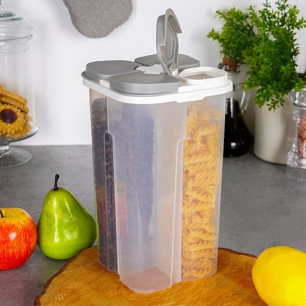 Beholder til løse produkter med delt dispenser 2,4 l