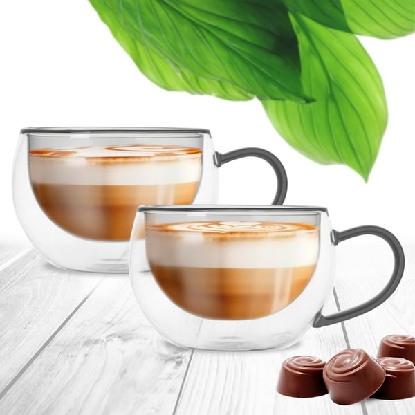 Termiske glas med dobbeltvæg til kaffe og te DOUBLE 300 ml 2 stk.