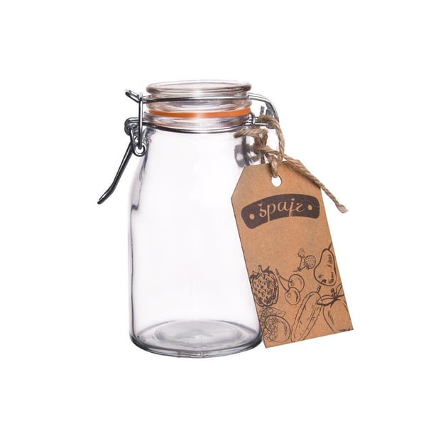 Patentoitu lasipurkki klipsillä 200 ml