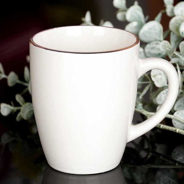 Hvid porcelænskrus 200 ml